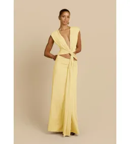Arcina Ori Jade Dress in Lemon Size AU6 for rent on The Volte - image 1