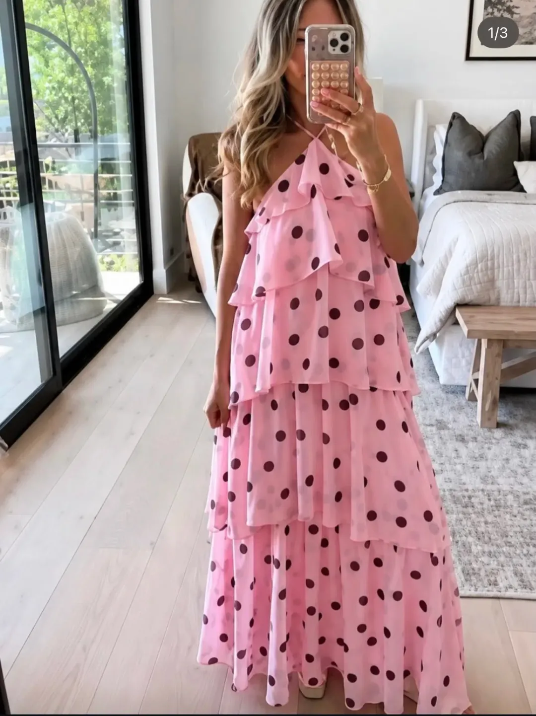 Petal & Pup Chasity halter neck maxi  for rent on The Volte - main image