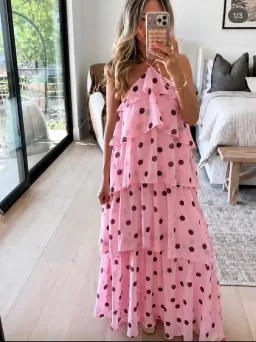 Petal & Pup Chasity halter neck maxi  for rent on The Volte - image 1