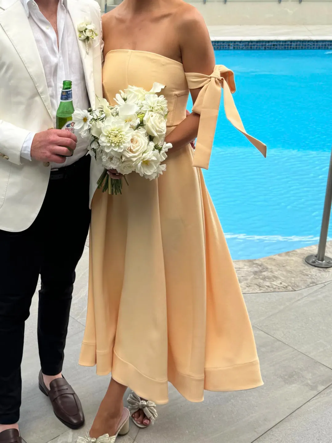 Margherita Midi Dress in Butter for rent on The Volte - main image