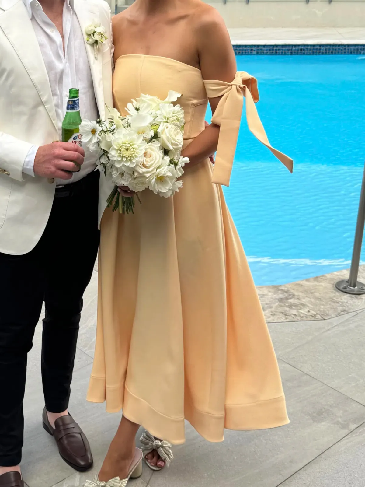 Margherita Midi Dress in Butter for rent on The Volte - main image