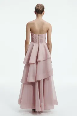 Aje Clover Gown in Fawn Pink Size 10 for rent on The Volte - image 2