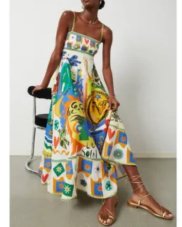ALEMAIS SOLEIL DRESS PRINT SIZE 8 for rent on The Volte - image 2