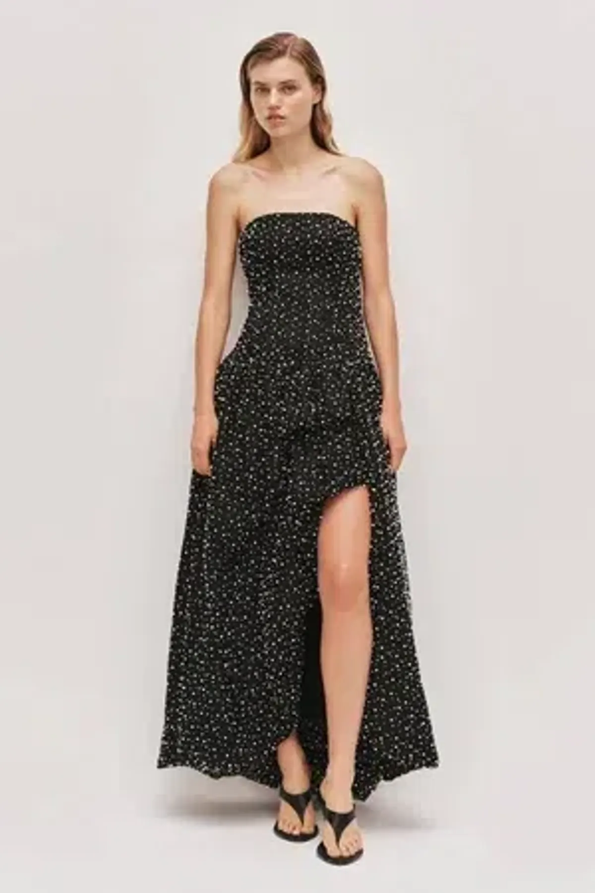 AJE Regina Pearl Gown - Black - Size 12 for rent on The Volte - main image