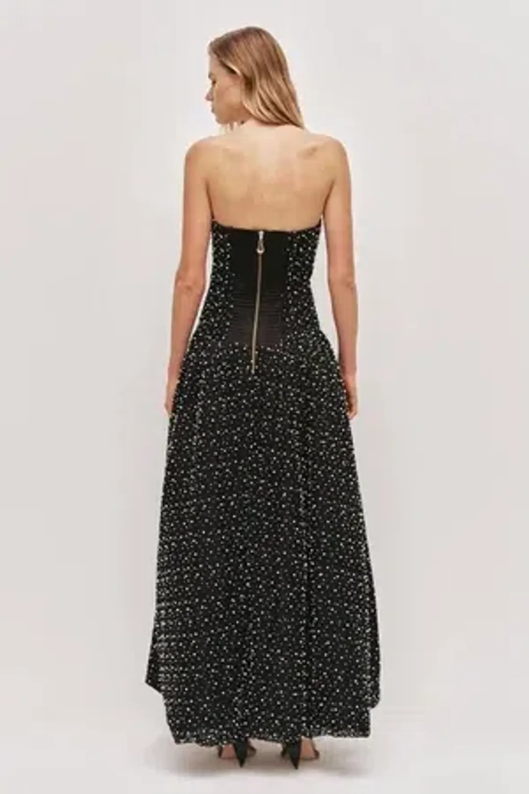 AJE Regina Pearl Gown - Black - Size 12 for rent on The Volte - main image