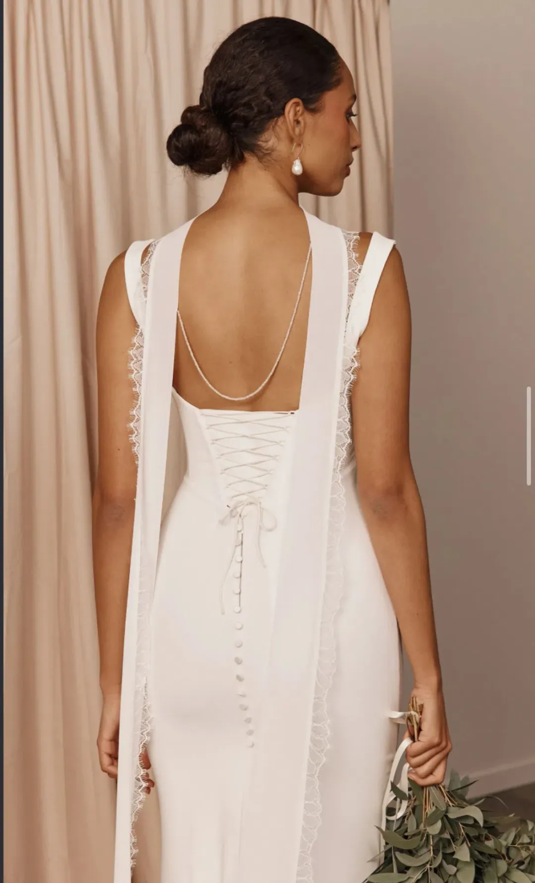 GRACE LOVES LACE JAMES SIMPLE CORSET WEDDING DRESS Size XS | Designer Bridal Gown for rent on The Volte - main image
