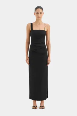 SIR THE LABEL ANTONIA BEADED MIDI DRESS BLACK SIZE 0 for rent on The Volte - image 7