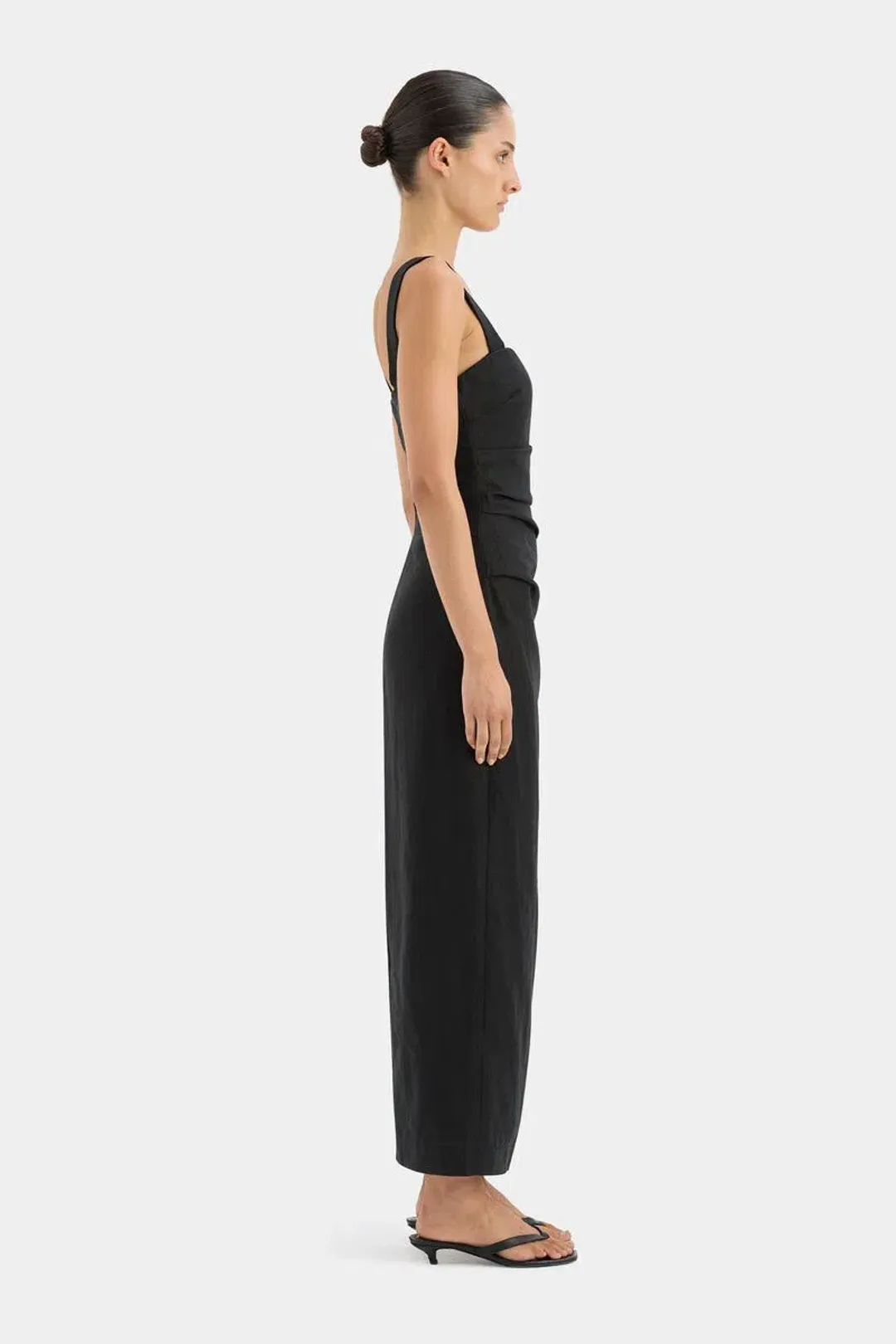 SIR THE LABEL ANTONIA BEADED MIDI DRESS BLACK SIZE 0 for rent on The Volte - main image