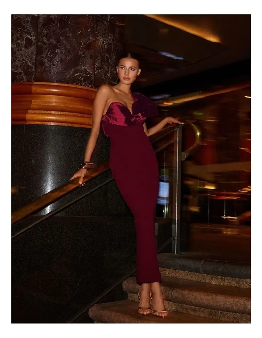 ELLE ZEITOUNE NAOMI WINE SIZE 8 for rent on The Volte - main image