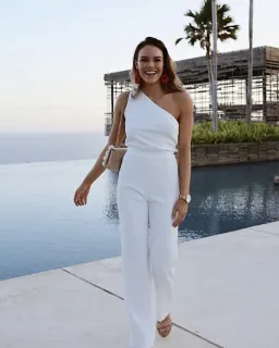 Kookai Aria Jumpsuit White 8 for rent on The Volte - image 1