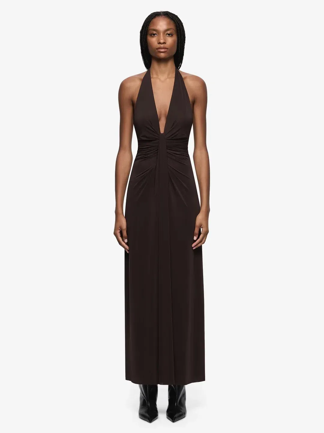 BEC & BRIDGE TILLIE DRAPE CHOC / SIZE 6 for rent on The Volte - main image