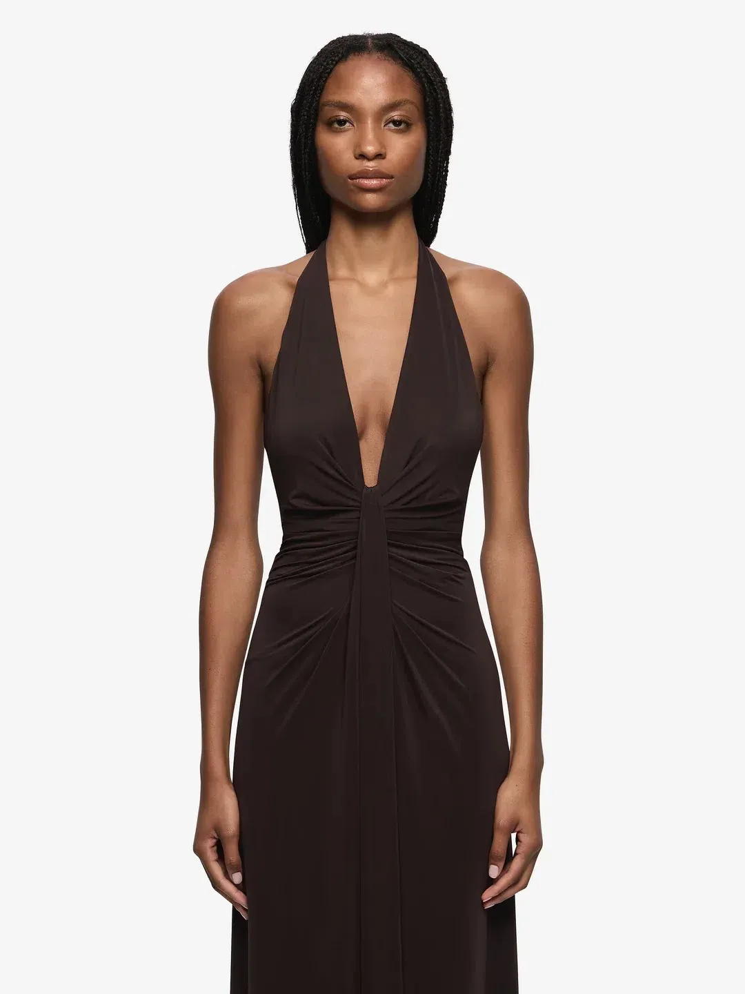 BEC & BRIDGE TILLIE DRAPE CHOC / SIZE 6 for rent on The Volte - main image