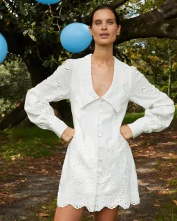 HANSEN AND GRETEL AMITY MINI DRESS WHITE SIZE XS for rent on The Volte - image 1