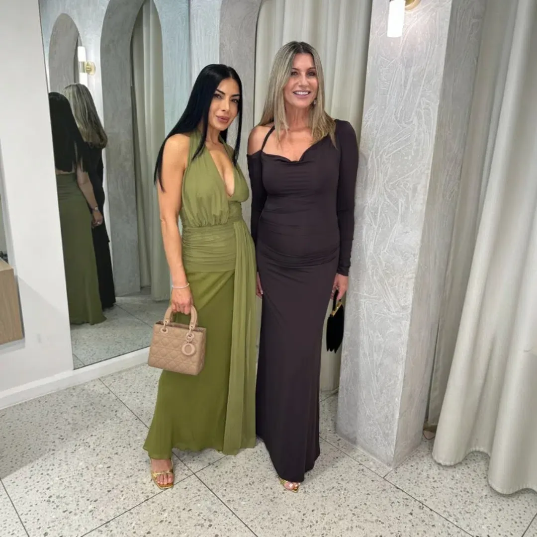 Bec and Bridge Cassis Drape Maxi Dress in Fern Size 10 for rent on The Volte - main image
