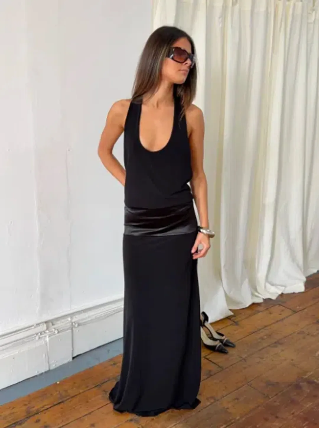 LaMarie,  SERENA DRESS BLACK, size 8, maxi  for rent on The Volte - main image