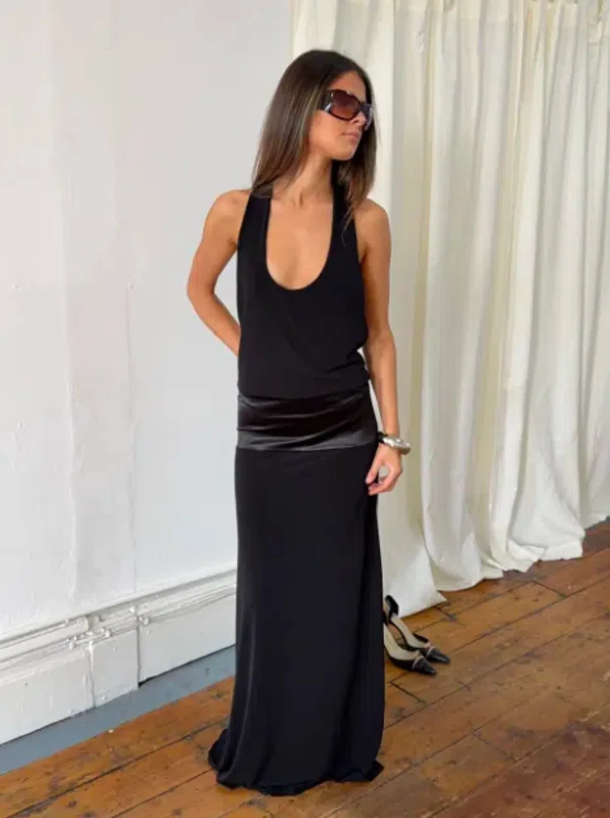 LaMarie,  SERENA DRESS BLACK, size 8, maxi  for rent on The Volte - main image