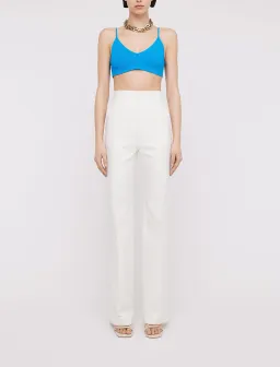 Scanlan Theodore Crepe Knit Bralette and Shorts Set Blue Size 6 for rent on The Volte - image 1