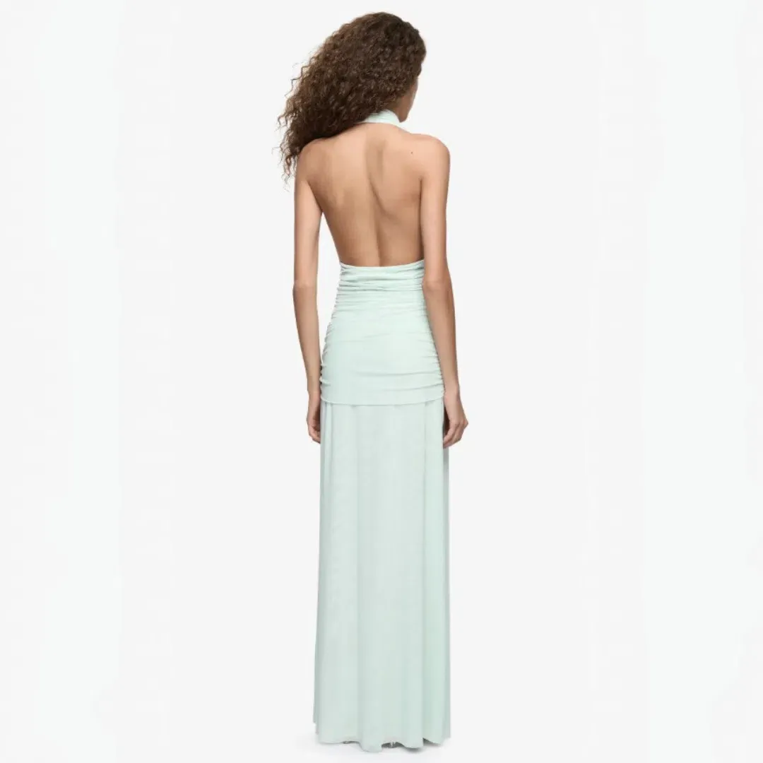 Bec & Bridge Wren Drape Maxi Dress Spearmint Size 8 for rent on The Volte - main image