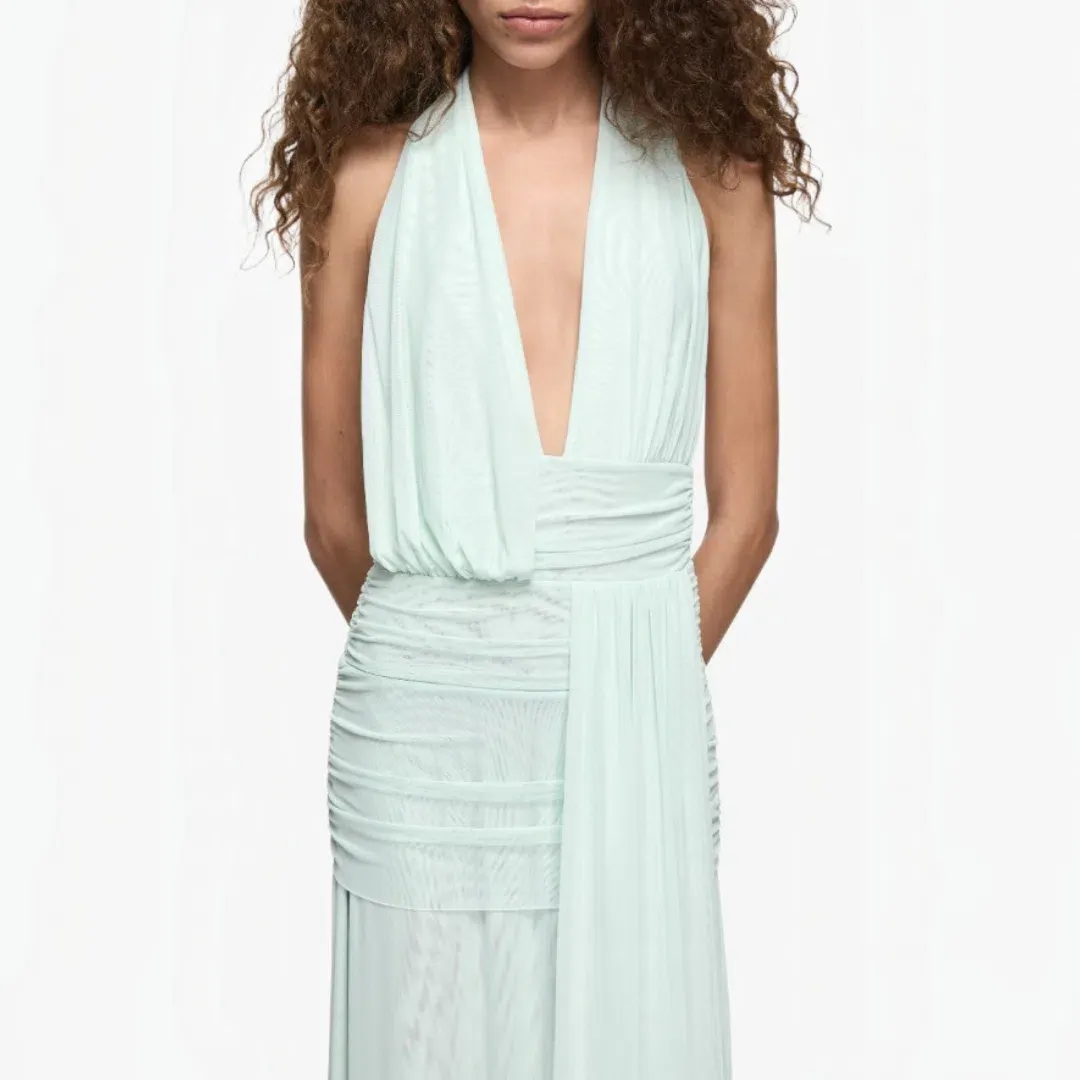 Bec & Bridge Wren Drape Maxi Dress Spearmint Size 8 for rent on The Volte - main image