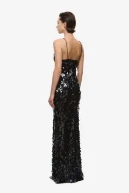 MISHA Sapphire Sequin Gown - Black - Size 8 for rent on The Volte - image 4