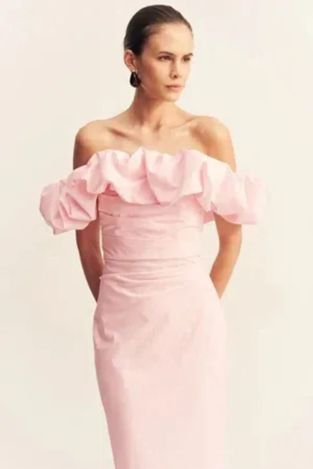 Shona Joy Campbell Off the Shoulder - Ballerina - Size 10 for rent on The Volte - main image