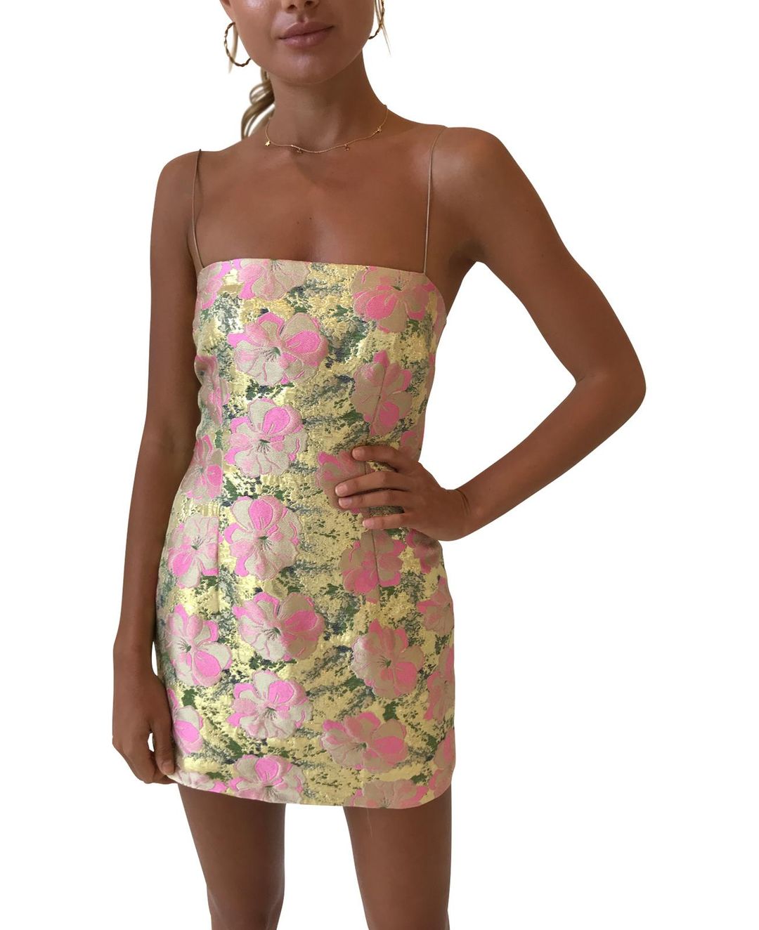 Bec & Bridge - Meet you at the Disco Dress / Metallic Pink Gold 8 for rent on The Volte - main image