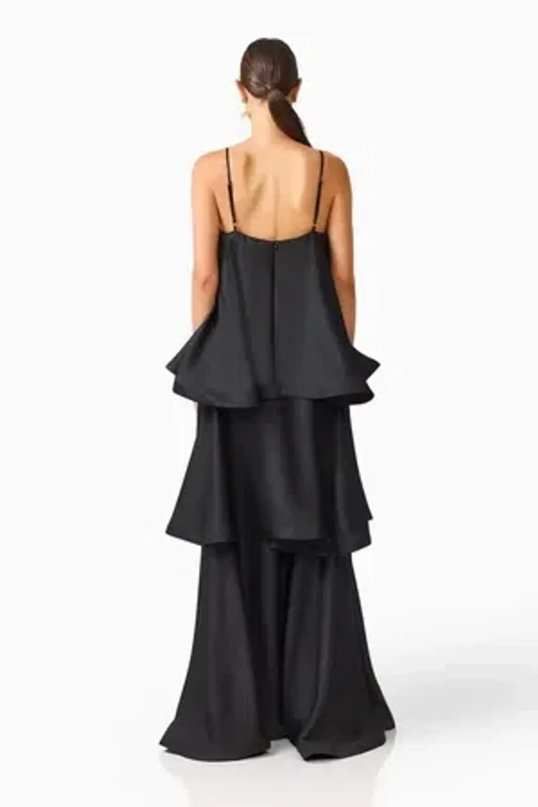 Elliatt Tilly Tiered Maxi Dress - Black - Size 12 for rent on The Volte - main image