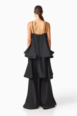 Elliatt Tilly Tiered Maxi Dress - Black - Size 12 for rent on The Volte - image 3