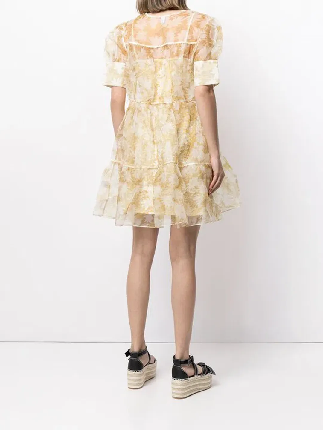 Sir The Label Anais Puff Sleeve Mini Dress Yellow | AU 8 for rent on The Volte - main image