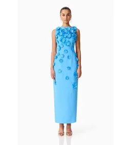 Elliat Dali Floral Applique Gown in Blue Size S/AU8 for rent on The Volte - image 1
