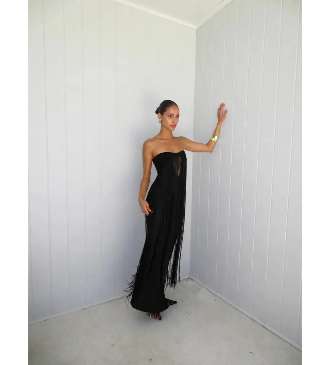 Deconduarte Venus Dress in Black Size S/AU8 for rent on The Volte - main image