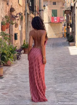 Jasook Noa Gown in Peach for rent on The Volte - image 4