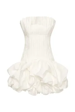 Brand New 🤍 AJE Ivy Bubble Hem Mini Dress - Size 12 - White 🤍 for rent on The Volte - image 7