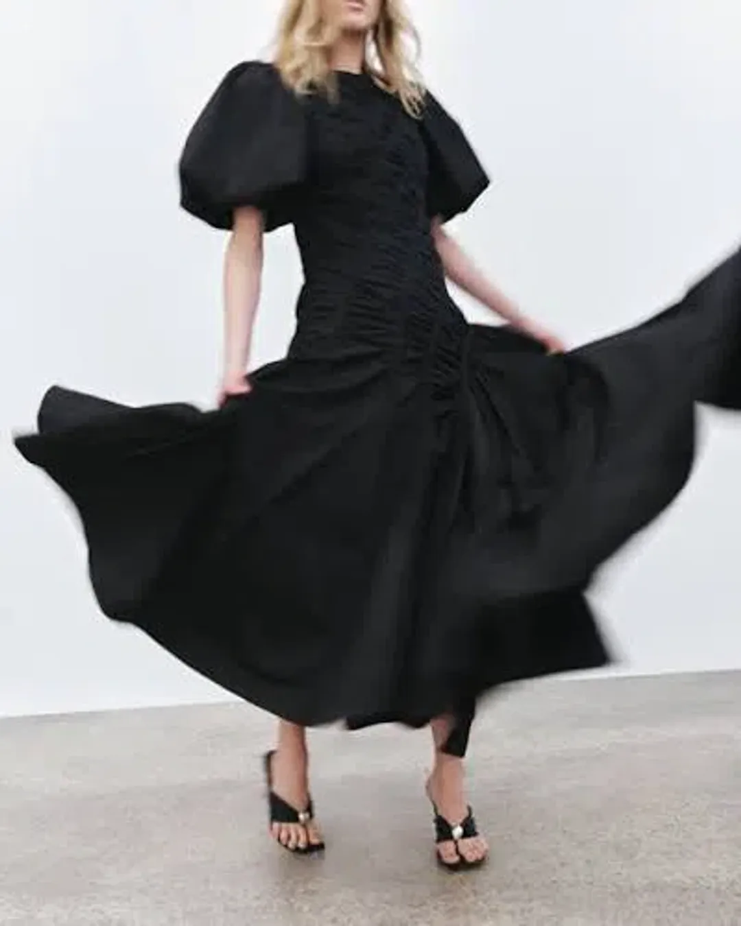 🖤 AJE Wisteria Midi Dress – Black – Size AU 6 🖤 for rent on The Volte - main image