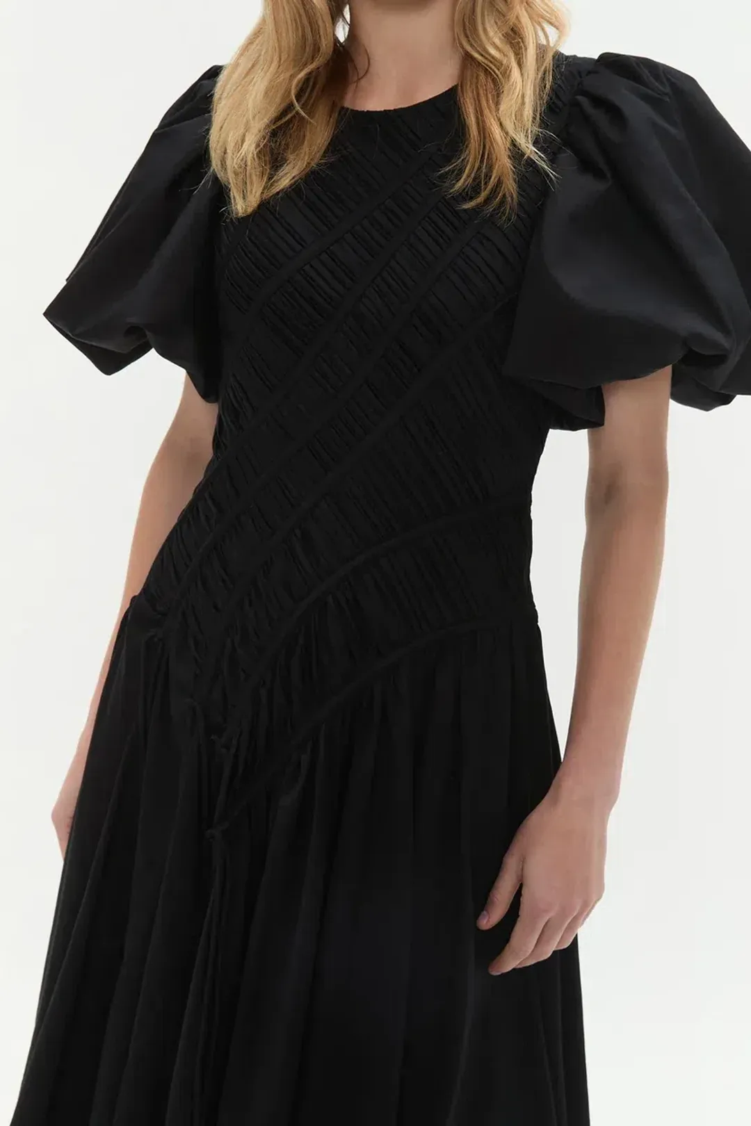 🖤 AJE Wisteria Midi Dress – Black – Size AU 6 🖤 for rent on The Volte - main image