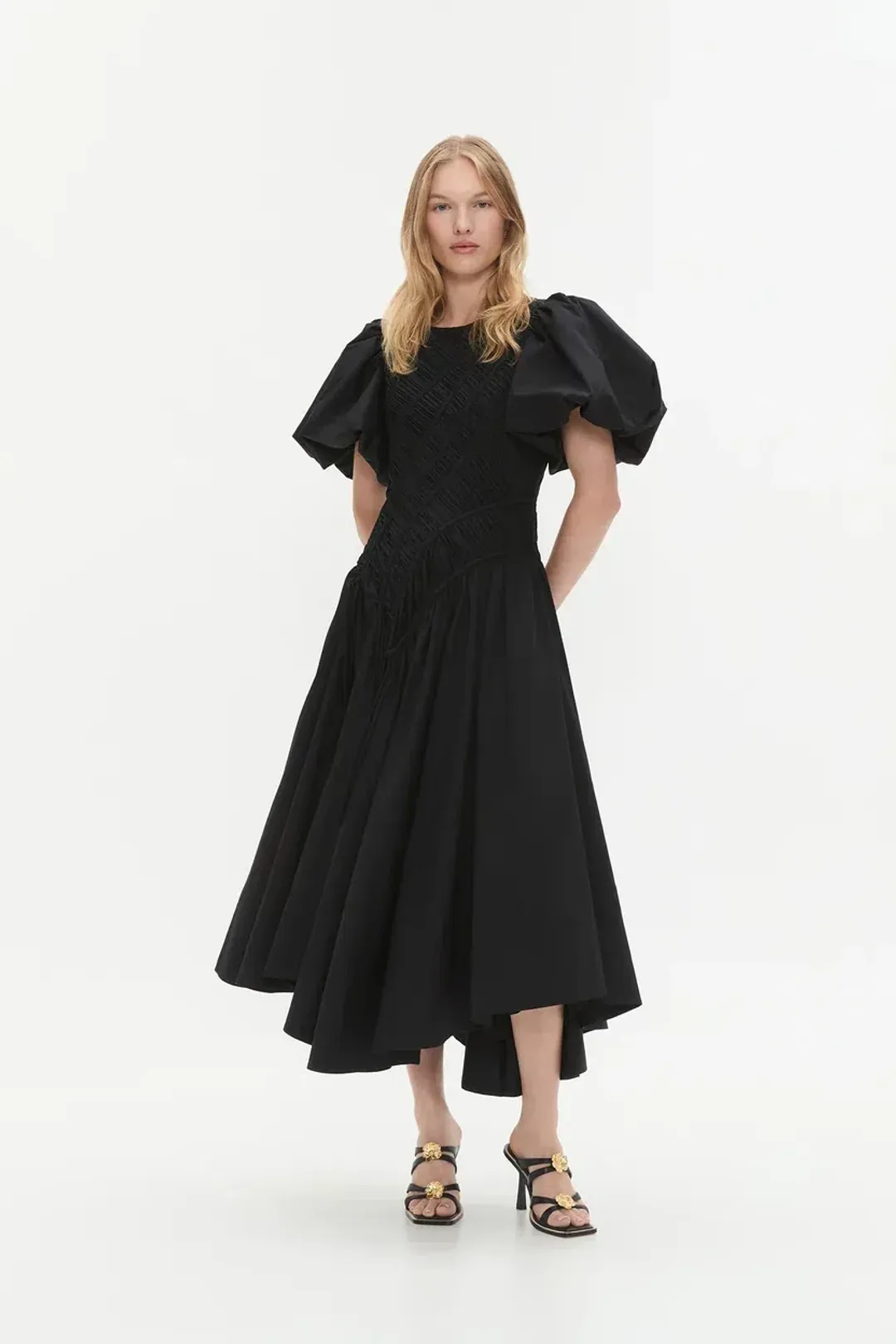 🖤 AJE Wisteria Midi Dress – Black – Size AU 6 🖤 for rent on The Volte - main image