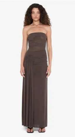 Bec & Bridge Ida Strapless Dress in Milk Chocolate- size 6 for rent on The Volte - image 1