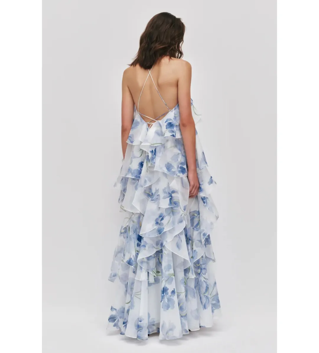 Aje Pandorea Layered Maxi Dress in Iris Size AU12 for rent on The Volte - main image
