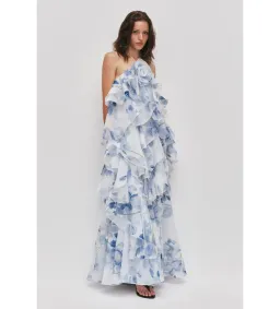 Aje Pandorea Layered Maxi Dress in Iris Size AU12 for rent on The Volte - image 2