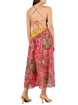 Zimmermann Lulu Asymmetric Ruched Dress Print Size 8 for rent on The Volte - image 3