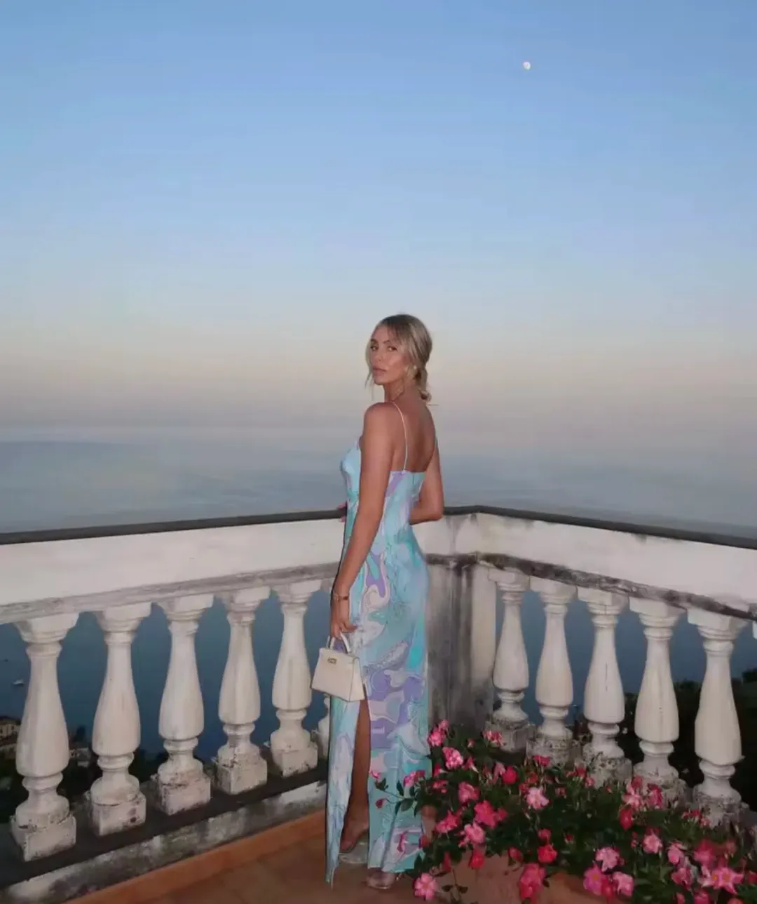 PUCCI Orchidee Silk Maxi Blue and Purple Size 36 / 6-8AU for rent on The Volte - main image