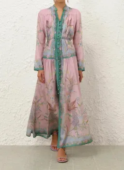 Zimmermann INDRA LONG SLEEVE MAXI DRESS, Size 0P/ AU 6-8 for rent on The Volte - image 1