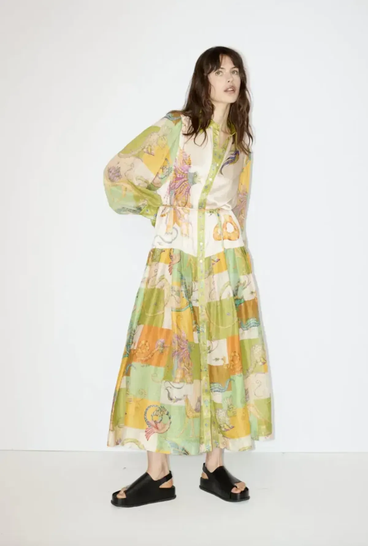 Alémais Jerome Silk Shirtdress Size 16 for rent on The Volte - main image