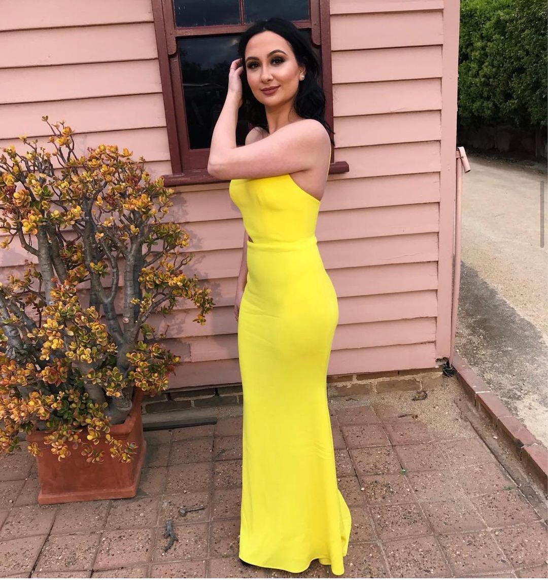 Alex Perry Serena Gown Yellow Size 8 for rent on The Volte - main image