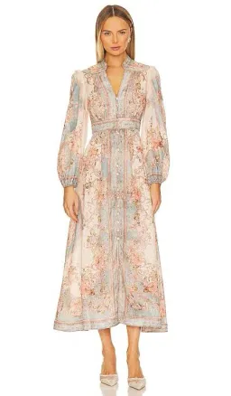 Zimmermann August Plunge Midi Dress in Sky Blue Floral Size 1 for rent on The Volte - image 2