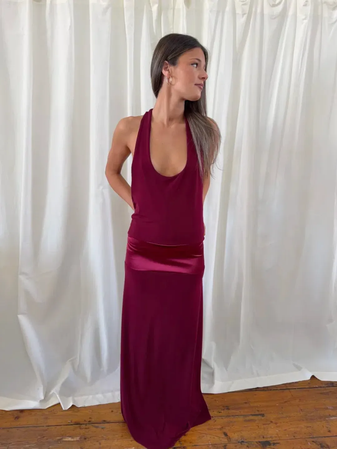 LaMarie  SERENA DRESS RUBY, maxi, size XS/S for rent on The Volte - main image