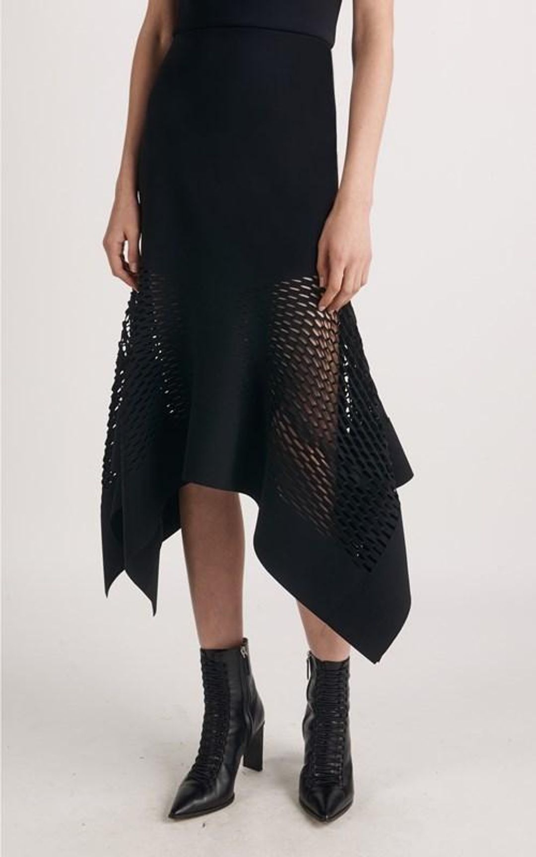 Dion Lee - Honeycomb Drape Perf Dress Black size 6 for rent on The Volte - main image