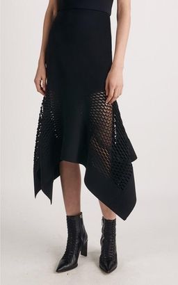Dion Lee - Honeycomb Drape Perf Dress Black size 6 for rent on The Volte - image 4