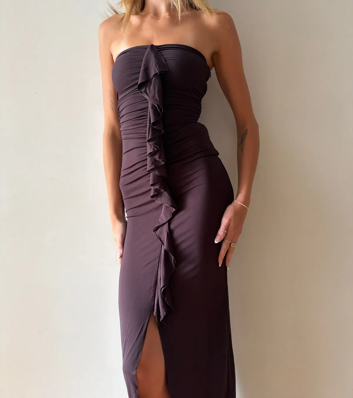 Nude Lucy NILS grill midi/maxi dress, size XXS for rent on The Volte - main image