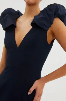 Rebecca Vallance Bon Ami Navy Midi Dress – Size 12 for rent on The Volte - image 4